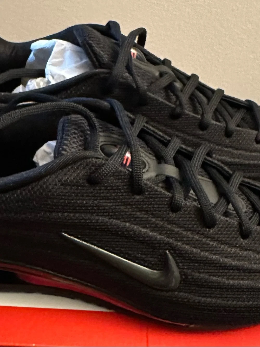 Nike Black Sneakers with Red Highlights